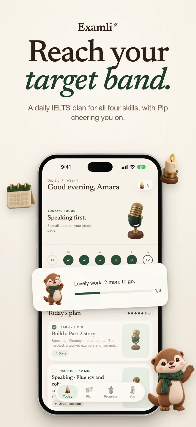 Reach your target band: the Today screen
